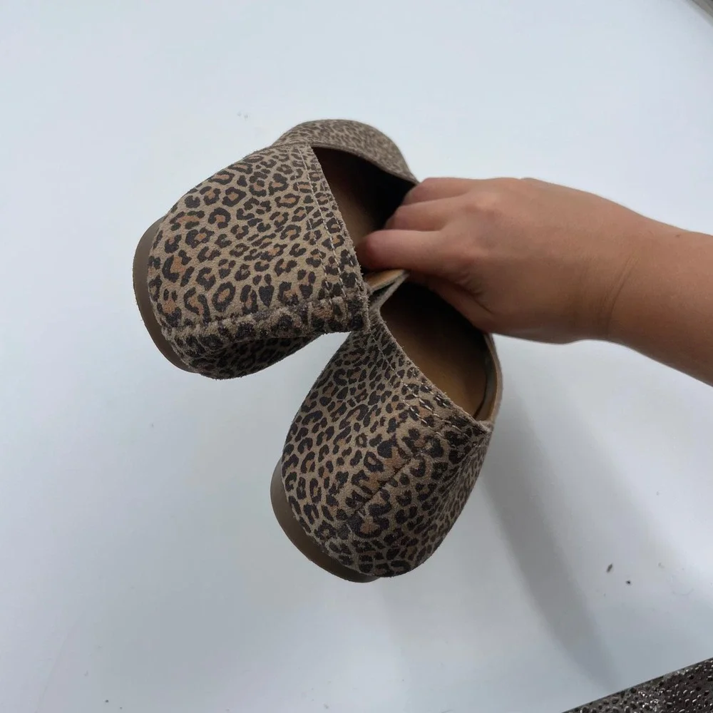 Lucky Brand Women's Leopard Print Ballet Flats Leather Upper‎ - Size 6.5 M